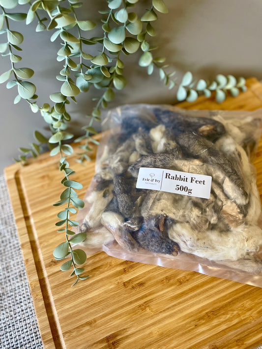 Rabbit Feet With Fur 500g Natural Dog Treats