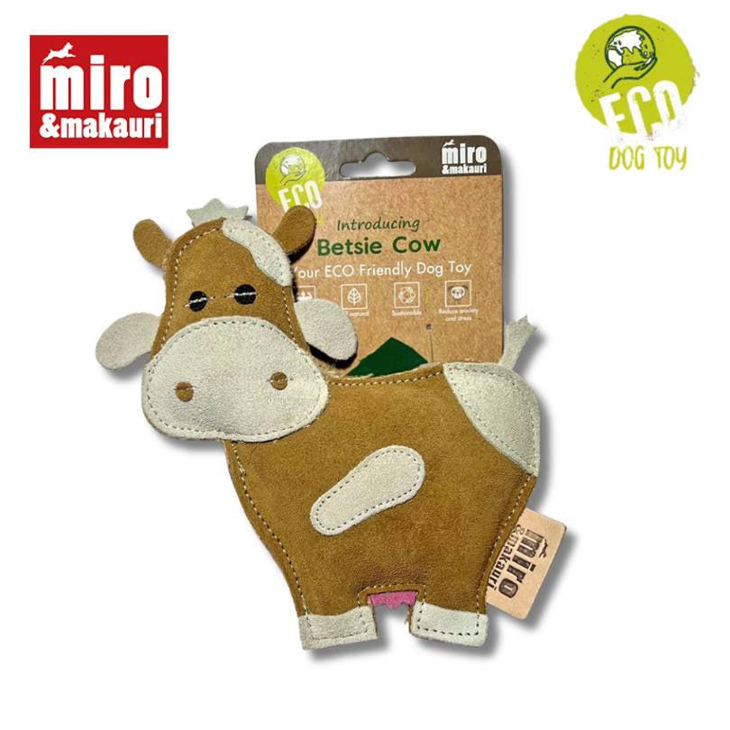 'Betsie Cow' Eco Leather Dog Toy