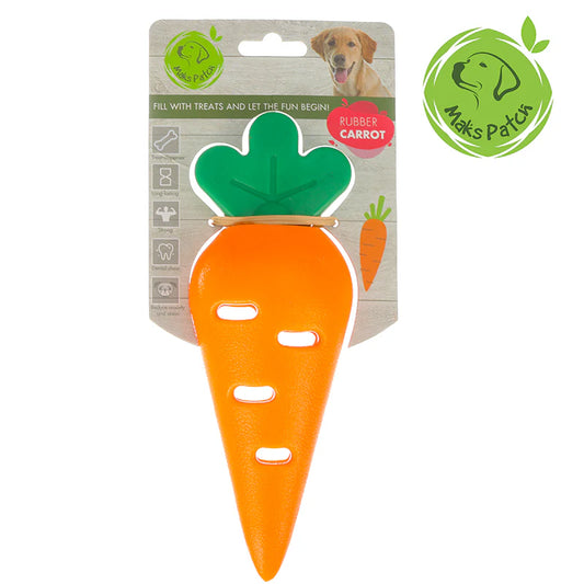 Rubber Carrot Treat Dispenser