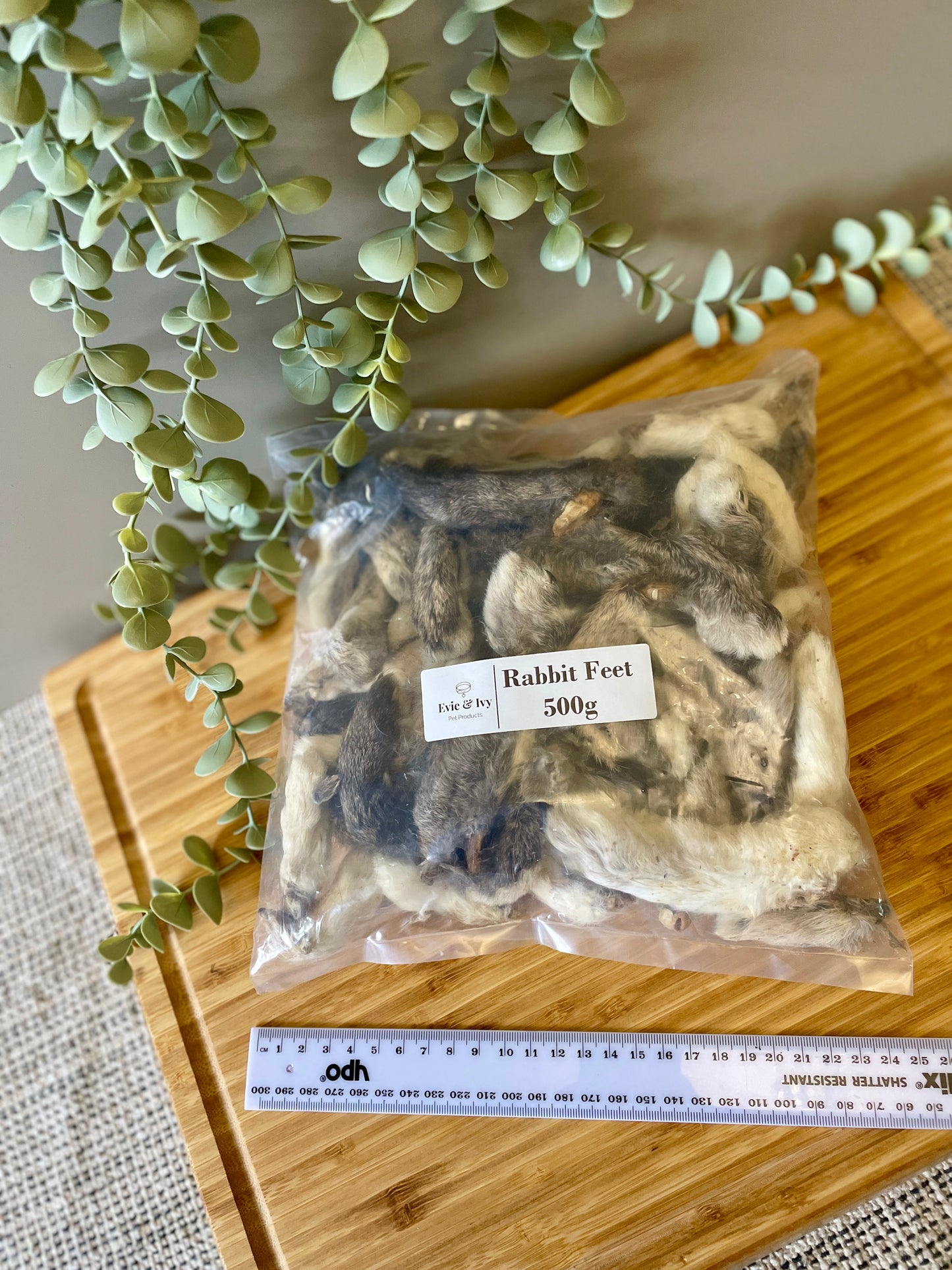 Rabbit Feet With Fur 500g Natural Dog Treats