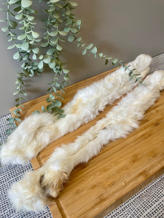 Jumbo Rabbit Skin With Fur Natural Dog Treat