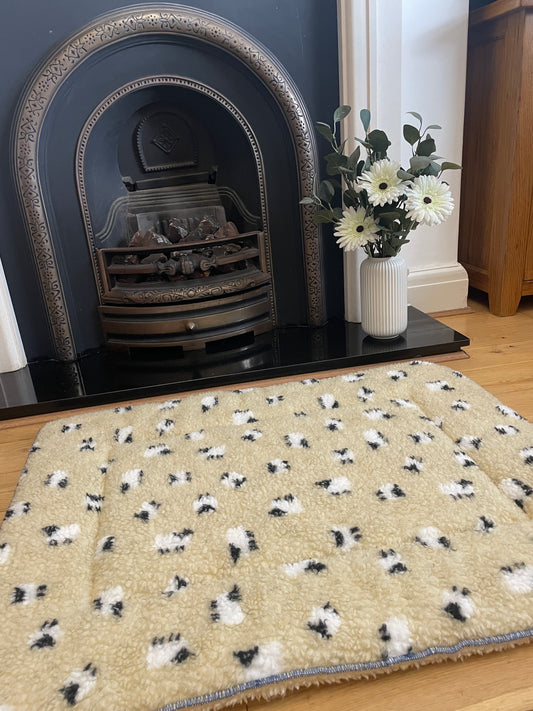 Cream Sheep Padded Dog Mat