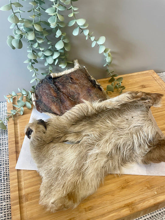 Large Beef Skin With Fur Natural Dog Treat